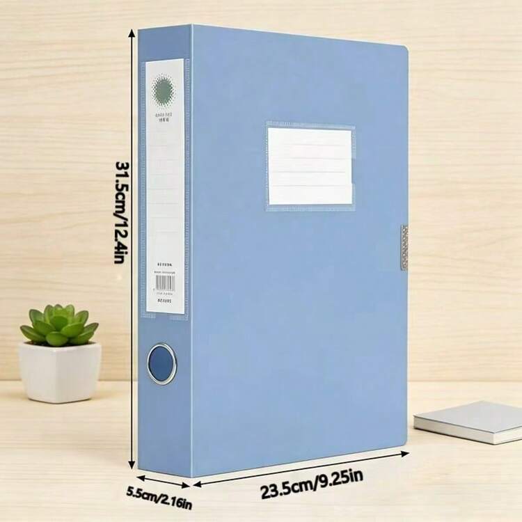 1pc Thick High Capacity Multi-Color File Folder, Foldable Document Storage Box, Office Supplies File Box - HDAH - View 12