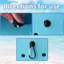 2Pcs Hooks Set Charms Accessories For Bogg Bags And  Bag - Insert Hook Holder With Small Key Chain - 黑色 - 查看 3