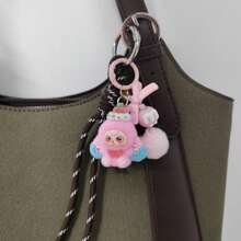 New Adult Unisex Cute Big Ear Flocked & Solid Zinc Alloy Plastic Keychain, Fashion Cartoon Accessory Bag Charm Key Chain - Multicolor - View 6
