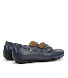 Women Loafers Shoes - Navy Blue - View 3