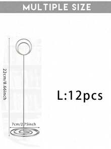 12 piezas Soportes para números de mesa, 3 tamaños 5cm/8.5cm/22cm Soportes para fotos de mesa con base antideslizante, adecuados para bodas, fiestas, mesas de comedor, marcos de fotos, notas, fiestas de cumpleaños u otros banquetes - Multicolor - Ver 13