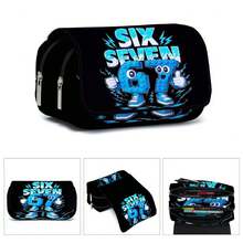 男女通用铅笔盒，双面图案，大容量钱包式卡包，带隔层，适合学生，返校礼物 - 彩色 - 查看 5