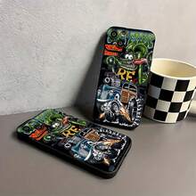 Funda para teléfono del equipo Rat Fink Racing, compatible con Samsung,  17,  16 Pro Max,  15 Pro Max,  13 y  12. Fabricada en TPU, elegante y de primera calidad, es impermeable, resistente a golpes y arañazos. Un regalo perfecto para familiares, amigos, seres queridos, novios/novias y aniversarios. - Negro - Ver 7