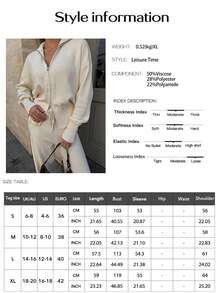 女士冬季毛衣，商务休闲装，通勤时尚长袖拉链针织开衫，日常出行必备 - 粉色 - 查看 11