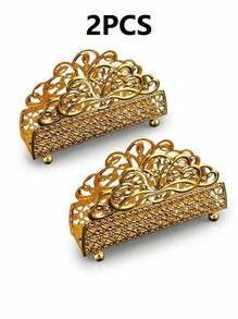 Cirelle 1个欧式立式纸巾架，金属复古餐桌餐巾夹，餐厅纸巾盒 - 彩色 - 查看 15