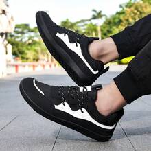 1双男士极简训练鞋，赤足休闲运动鞋，软底，超轻舒适 - 黑色 - 查看 2