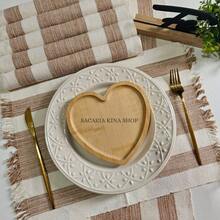 American Chic Placemat Set, 7 Pieces Including 1 Runner And 6 Placemats, Beautifully Woven For A Table Setting. - Crudo con Beige Mixto - Ver 3