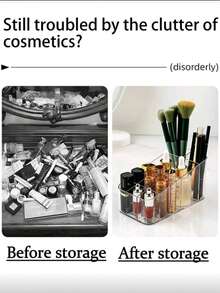 1/2pcsTransparent Acrylic Layered Display Racks, Storage Boxes, Cosmetic Storage Boxes, Trapezoidal Display Racks, Skin Care Products, Perfume, Lipstick Display Boxes, Lipstick Storage Boxes, Movable Storage Racks, Desktop Storage Boxes, Valentine's Day Gifts, Mother's Day Gifts, Room Decoration, - A - View 9