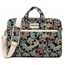 Bolso de hombro para portátil DACHEE de 15 pulgadas/15.6 pulgadas Pro - Calavera gótica de hombro de 13 pulgadas y 133 pulgadas - Ver 1