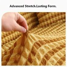 1pc Thick Stretch 360° Sofa Cover, 3D Bubble Design, High-End Protective Slipcover, Machine Washable - Multicolor - View 7