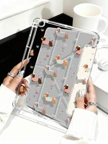 腊肠犬蝴蝶结樱桃图案平板电脑保护套,适用于 Air 4/5(10.9 英寸)、7/8/9(10.2 英寸)平板电脑,内置 Apple Pencil 插槽,也适用于 Galaxy Tab S6(10.4 英寸)、Tab A7 Lite(8.7 英寸)平板电脑,INS 风格皮革保护套,适合学生返校、情人节、新年礼物 - 彩色 - 查看 5