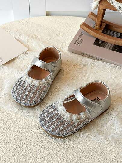 2026新款女童公主鞋，1双舒适平底鞋，可爱公主风婴幼儿鞋，时尚婴儿户外平底鞋，柔软休闲鞋