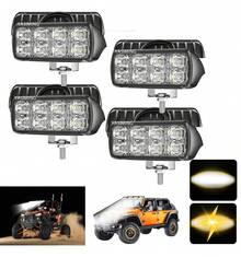 Tendencia4pzs Faros Led Auxiliares 120w, Blanco 2 Modos Estrobo AutoCalidad premium - 1 - Ver 1