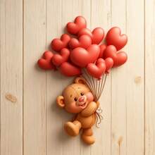 A Silicone Mold Shaped Like A Bear Holding A Balloon, Used For Making Plaster, Soap, Clay, And Resin Crafts, Decorations, Valentine's Day, Easter, Eid Home Decor, DIY Holiday Gifts, Reusable, And Easy To Demold. - White - View 2