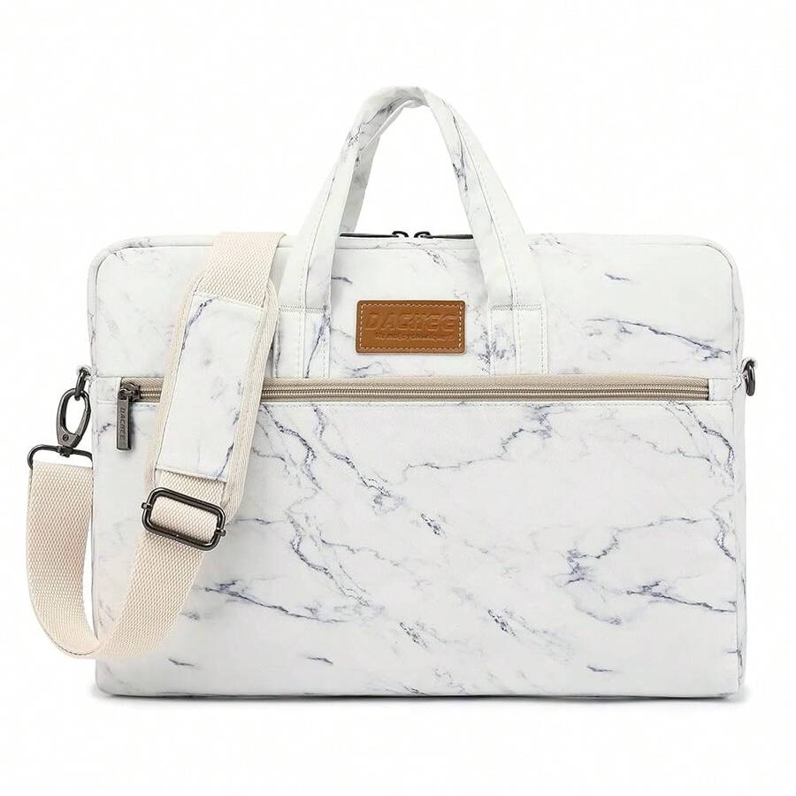 DACHEE Laptop Shoulder Bag For 15 Inch/15.6 Inch  Pro - WhiteMarbeShoulder15inch156inch - View 1