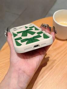 1 Fashionable Green Bow Pattern Phone Case, Made Of TPU Material, With A Circular Staircase Design. It Can Be Given As A Holiday Gift And Is Suitable For 11, 12, 13, 14, 15, 16 Pro / Promax / 14, 15, 16 Plus 17 / Air Models. It Is A Phone Case For Both Boys And Girls. - Multicolor - View 5