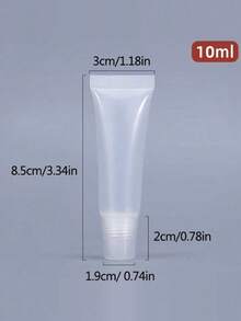 2 piezas Tubo de brillo de labios vacío recargable de 3ml con lazo, herramienta de belleza, tubo redondo mini, envase de lápiz labial transparente de tamaño de viaje, adecuado para aceite de labios y envase cosmético de brillo de labios de mujer, adecuado para rellenar brillo de labios DIY, aceite de labios y otros envases cosméticos, herramientas de maquillaje, regalos para mujeres, para el Ramadán, Eid Al-Fitr, San Valentín, Día de la Madre y Acción de Gracias. - Multicolor - Ver 15