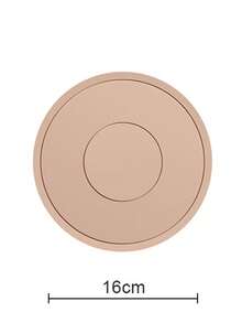 1pc Thick Silicone Heat Resistant Mat, Dining Table Placemat, Cup Coaster, Pot Holder, Bowl Pad, Suitable For Home Use - Brownish-red - View 1