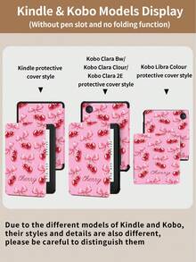 Kingsung Pink Cherry Blossom Tablet Protective Case, Suitable For 9.7/10.2/10.5/10.9/12.9 Inch Pro, 10th Gen , Galaxy Tab S6 Lite 10.4 Inch, Kindle Paperwhite 12th Gen 2024, Kindle (11th Generation) 2022, Kobo Clara Color. Soft Shock-Proof, Smart Stand/Auto Wake/Sleep - Multicolor - View 10