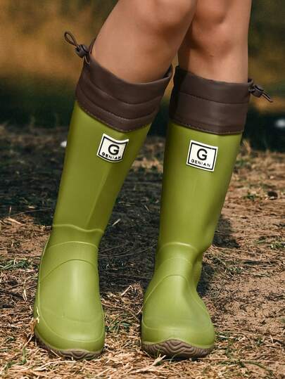 Botas de lluvia plegables unisex para adultos, zapatos de lluvia antideslizantes y impermeables, zapatos impermeables para vadear para estudiantes y adolescentes