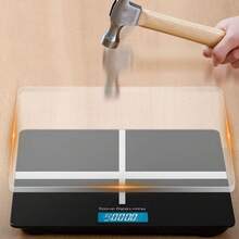 1 pieza Báscula digital de peso corporal con panel de cristal, báscula de peso negra, herramienta de pesaje doméstico precisa - Negro - Ver 3