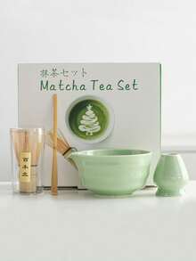 5件套宋代抹茶碗、抹茶制作工具、抹茶刷、日式茶碗、茶筅、搅拌器，适合作为节日礼物 - 彩色 - 查看 14