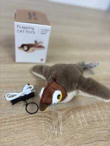 Chew-Resistant Rechargeable Chirping Bird Toy, Pet Interactive Toy, Cat Interactive Bird Toy, Dog Entertaining Toy, Suitable For Cats & Dogs - , Faux Feather Design With Realistic Sound Effects - Multicolor - View 11