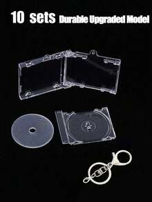 Acrylic Keychain, Black Vinyl Record Box, Star Album, Concert Merchandise, DIY Pendant Charms For Bags, Earphones, Mini CD Album Covers, Acrylic Keychains, Fan Memorabilia, Birthday Party Gifts - Multicolor - View 15