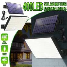 3000 Lumens 400 LED Solar Outdoor Lights With Remote Control, Motion Sensor, IP65 Waterproof, 180° Wide Angle Floodlight, 3 Modes, Suitable For Front Door, Yard, Garage, Balcony - 400LED - View 3