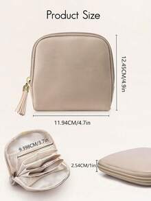 Este organizador de joyas de viaje de cuero cuenta con múltiples compartimentos con tapa abatible, un forro suave y una bolsa con cremallera y borla desmontable. Puede contener anillos, aretes, pulseras, relojes y otras joyas. Su diseño duradero lo convierte en una opción ideal para viajes, almacenamiento diario y como regalo. - Multicolor - Ver 4