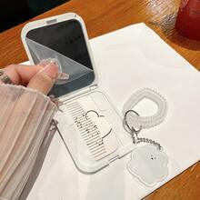 Foldable Makeup Mirror With Comb, 2-In-1 Handheld Compact Mirror, Cute Portable Comb - Multicolor - View 5