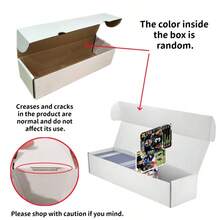 1pc Sturdy 800 Count Trading Card Storage Box | Cardboard Card Storage Case For Collectible, Gaming & Sports Cards - Portable & Sturdy, Easy Assembly(The Inner Color Of The Box Is Randomly Selected.) - Multicolor - View 2