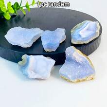 1 mẫu khoáng vật đá mã não xanh tự nhiên - Thạch anh sao phong cách Bohemian, hình dạng bất đối xứng độc đáo, kết cấu sao màu xanh đậm và trắng, trang trí nhà cửa, văn phòng, quà tặng Ngày của Mẹ, Giáng sinh, Lễ Tạ ơn, phụ kiện pha lê. - Màu xanh lam - Xem 16