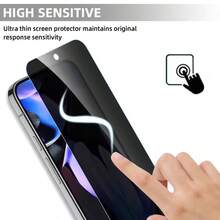 Bộ 2 miếng dán màn hình chống nghe lén, phù hợp với điện thoại Pixel 9 Pro, Pixel 9, Pixel 9 Pro XL, Pixel 10 Pro XL, Pixel 10, Pixel 10 Pro. Phù hợp với kính cường lực, nhựa và màn hình điện thoại. Bảo vệ toàn diện, mở khóa bằng vân tay, độ trong suốt cao, độ rõ nét cao, che phủ hoàn toàn. - màu đen - Xem 3