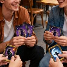 50张创意塔罗牌，高洞察力占卜纸牌游戏，派对互动游戏 - 彩色 - 查看 9