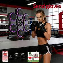 SPZTJK 2026 Adult Music Boxing Machine, Wall-Mounted Smart Bluetooth Boxing Machine With Boxing Gloves, Home Music Boxing Target Exercise Boxing Equipment (Upgraded Version) - Black - View 3