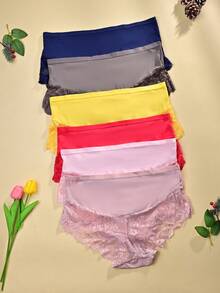 6 chiếc quần lót ren phối họa tiết gợi cảm dành cho nữ cỡ lớn - Nhiều màu - Xem 2