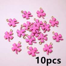 10pcs 13x10mm Stainless Steel Enamel Clover Flower Charms Pendant Stainless Steel DIY Jewelry Making Accessories Findings - Four Leaf Clover - View 14