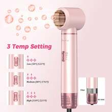 ATOPSKINS 2026升级版五合一多功能专业热造型工具（自动卷发棒+热风梳+直发梳）| 5个可拆卸替换刀头 + 3档温度设置 | 沙龙级多功能造型（卷发/波浪/直发/柔顺/蓬松/内卷/外卷）| 告别毛躁 - 粉色 - 查看 4