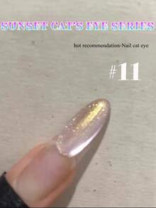 MISS SHAKA 10毫升情人节礼物热门粉蓝玻璃珠闪粉猫眼凝胶指甲油，2026秋冬Yaochi透明裸色闪粉水晶猫眼指甲油，美甲用品 - 彩色 - 查看 27