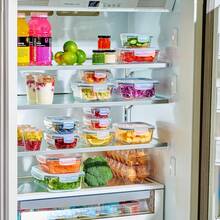 36-Piece Glass Food Storage Containers (18 Glass Bowls + 18 Lids) With Upgraded Snap Locking Lids – Airtight Lunch Containers, Suitable For Microwave/Oven/Refrigerator/Dishwasher (Black) - 黑色 - 查看 6