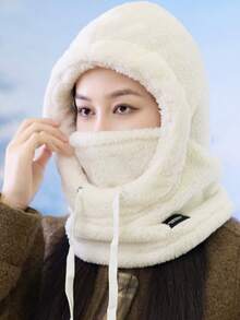 1pc Unisex Cycling Neck Warmer & Hat, Fleece Face Mask, Windproof Thermal Ski Cap, Suitable For Daily Outings, Ice Skating, Skiing, Etc. - Multicolor - View 8