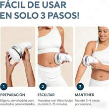 Masajeador corporal portátil para uso doméstico, alimentado por red eléctrica, incluye tres fundas de tela. - Blanco - Ver 4