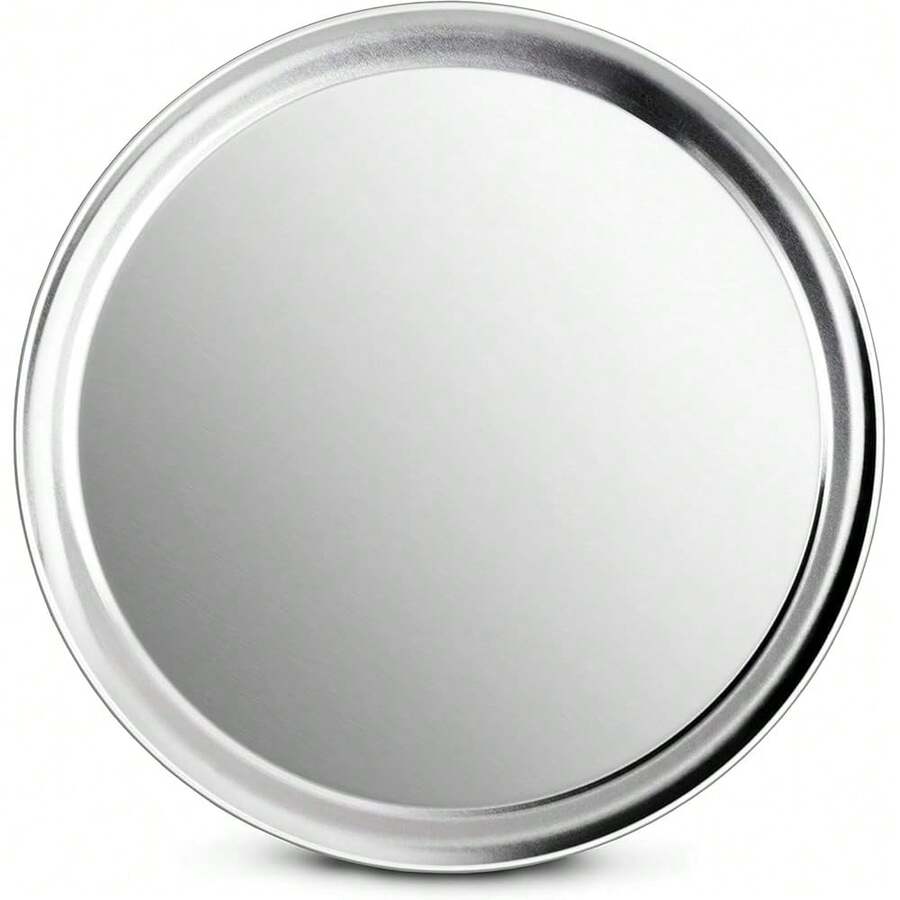 New Star Foodservice 50899 Pizza Pan/Tray, Wide Rim, Aluminum, 14 Inch, Pack Of 6 - Silver - View 1