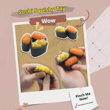 1个寿司造型捏捏乐 - 日式料理捏捏乐 - 解压玩具 - 捏捏乐 - 软萌玩具 - 捏捏乐 - 指尖玩具 - 史迪奇玩具 - 旅行玩具 - 课堂指尖玩具 - 迷你洗澡玩具 - 圣诞文具减压球，生日礼物，复活节礼物，圣诞节礼物，万圣节礼物 - 彩色 - 查看 4