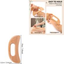 Taza de masaje de madera de mano SilvaLex, herramienta de masaje de terapia de madera para esculpir el Body, drenaje linfático, anticelulitis y alivio del dolor muscular - Albaricoque - Ver 11