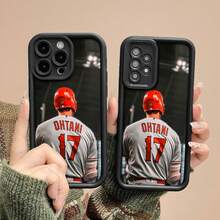 Estuche para teléfono con temática de camiseta de jugador de béisbol compatible con  17,  16 Pro Max,  15 Pro Max,  13 y  12, resistente al agua, a caídas y arañazos. Un gran regalo para fanáticos de los deportes, familiares, amigos, amantes, novios/novias y ocasiones especiales. - Negro - Ver 4