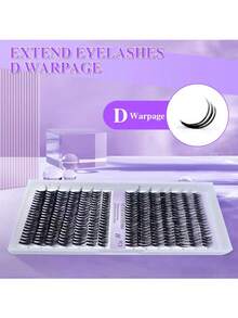 D型卷翘280/320片Wendy Lashes簇状假睫毛大托盘10/20/30/40/50/60/80/10D+20D/30D+40D/50D+60D/60D+80D混合装D型簇状假睫毛柔软假睫毛延长混合托盘仿貂毛假睫毛套装 - 黑色 - 查看 5