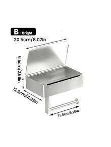 1 pièce Porte-papier toilette en acier inoxydable, support mural pour rouleaux de papier toilette dans la salle de bain, sans perçage requis. Décoration de salle de bain, décoration d'automne - argent - Voir 13