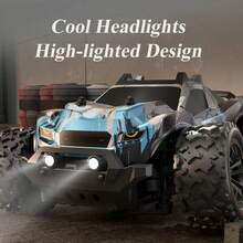 High Speed 1:20 Scale Fast RC Car, 20 KM/H, 2.4Ghz Remote Control, Off-Road Racing Vehicle With LED Lights, 2 Speed Modes, Hobby Grade All Terrain Trucks For Adults And Boys - Màu xanh lam - Xem 8